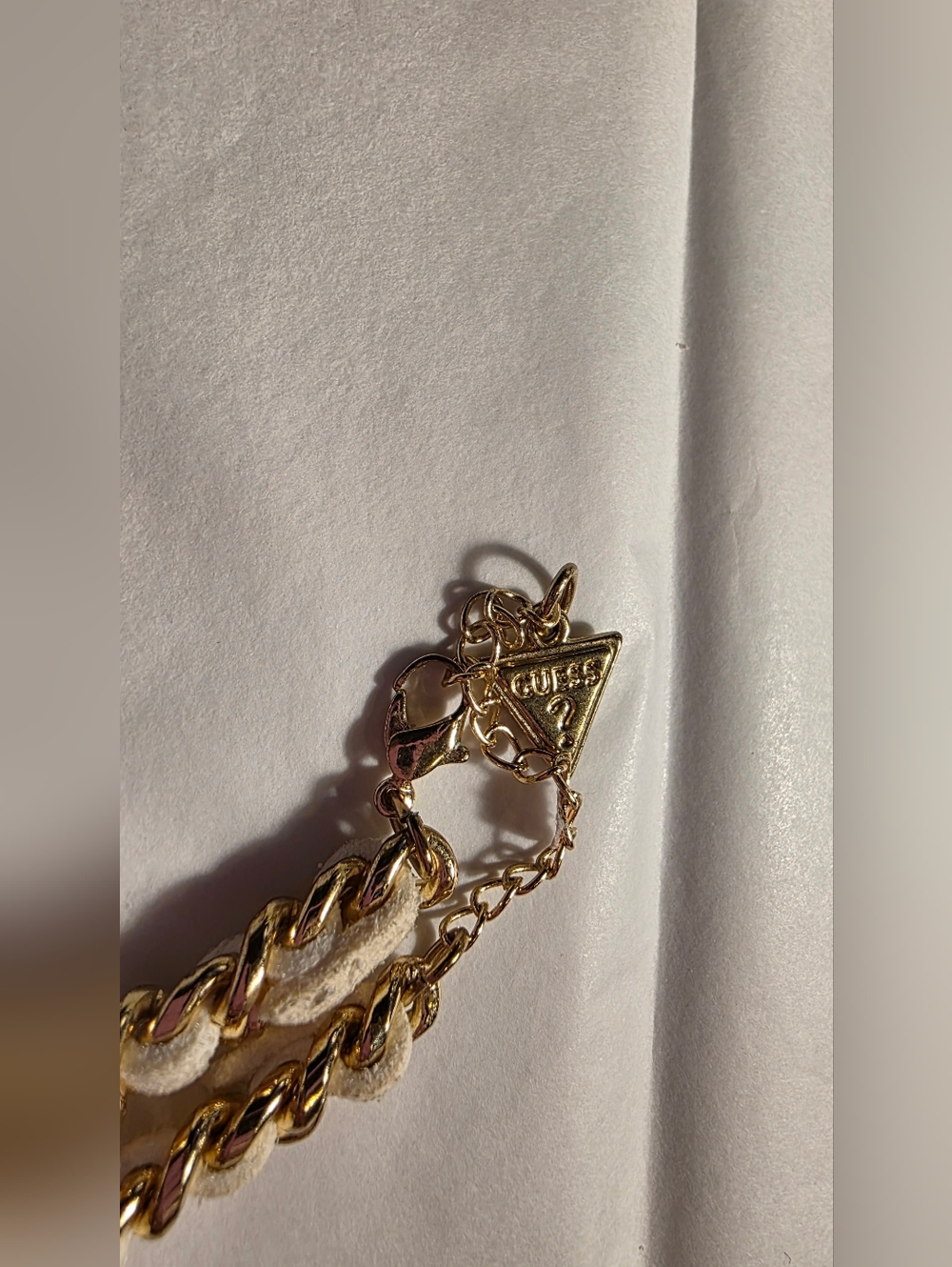 Guess Rose Gold Knot Tassel Lariat 20" Necklace - Picture 8 of 9
